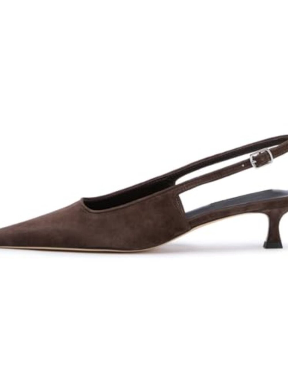 Kitten Heel Slingback Pointed Toe Pumps Low Heel Office Dress Shoes